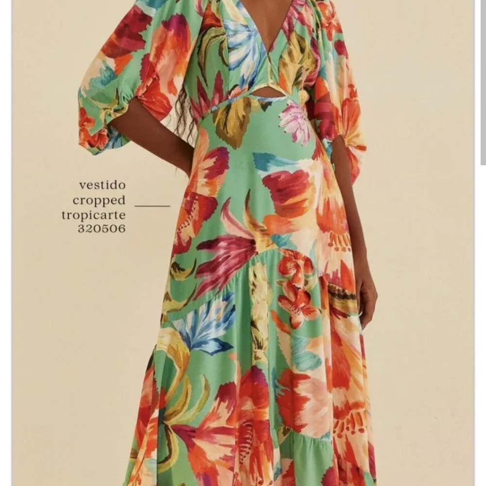 Farm Rio Maxi Cutout Dress